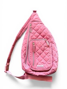 Vera Bradley Quilted Pink Sling Crossbody